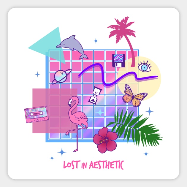 Lost In Aesthetic Magnet by Fizzy Vee